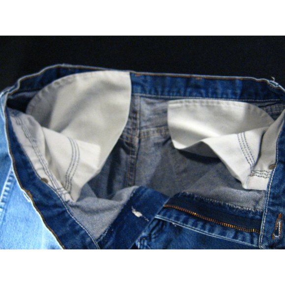 Wrangler Vintage CUTOFF JEANS SHORTS Cut Off W 32 MEASURED Hot Pant High Waisted - Picture 7 of 8